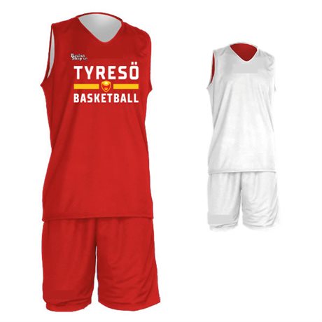 Tyresö Basketball Vändbart träningsset Röd/vit