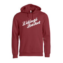 Lidingo-Basket-Textlogga-Basic-Hoody-Burgundy-Basketshop